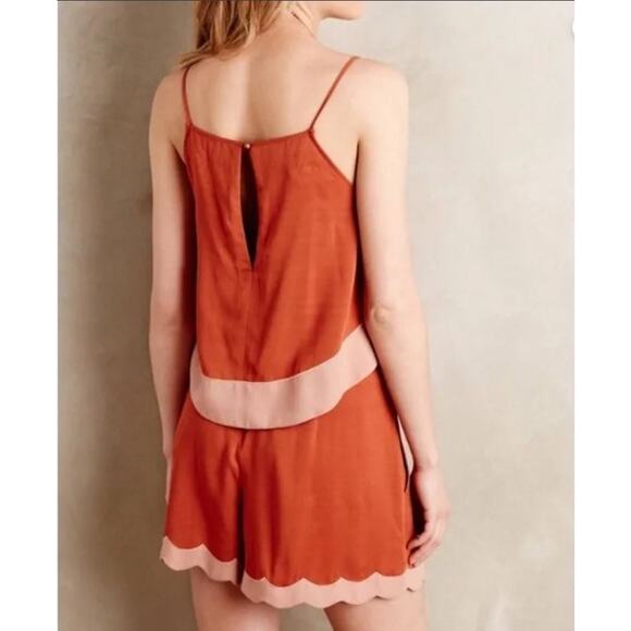 NWOT - Anthropologie Elevenses Scalloped Romper - Size 10 - Picture 2 of 4